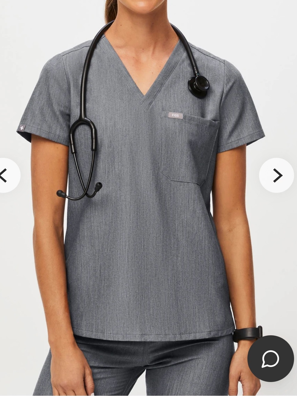 Figs Women's Granite scrub top and Livingston bottom Small
